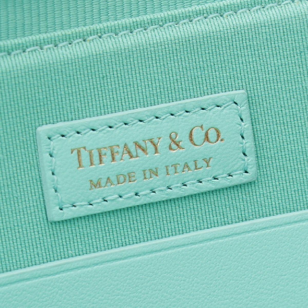 ティファニー レザー ロゴ セカンド クラッチバッグ ブルー | 中古通販