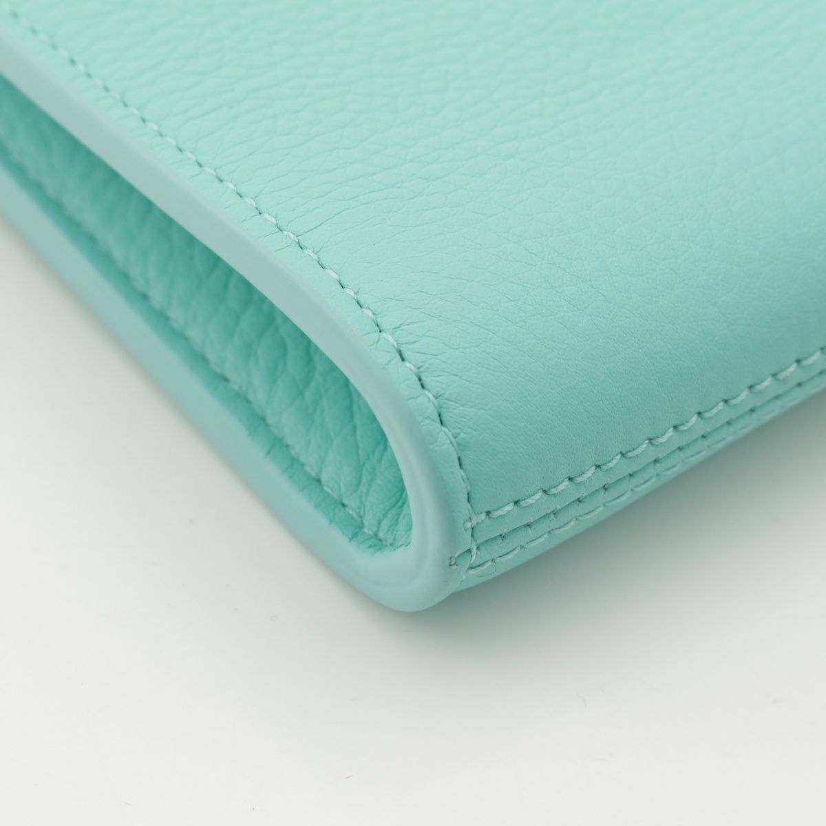 ティファニー レザー ロゴ セカンド クラッチバッグ ブルー | 中古通販