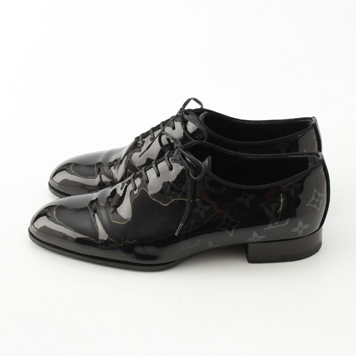 ルイヴィトン LVヴァンドームラインパテントレザーブラックモノグラム ヴィトン LVヴァンドームライン 18年 パテントレザー ドレスシューズ 6