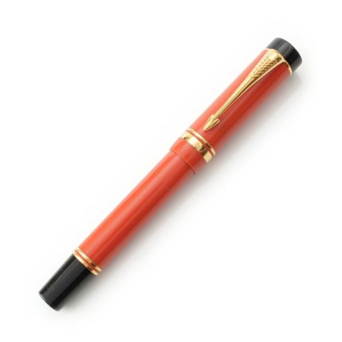 パーカー DUOFOLD デュオフォールド ペン先K18 万年筆 1990年 限定 オレンジ