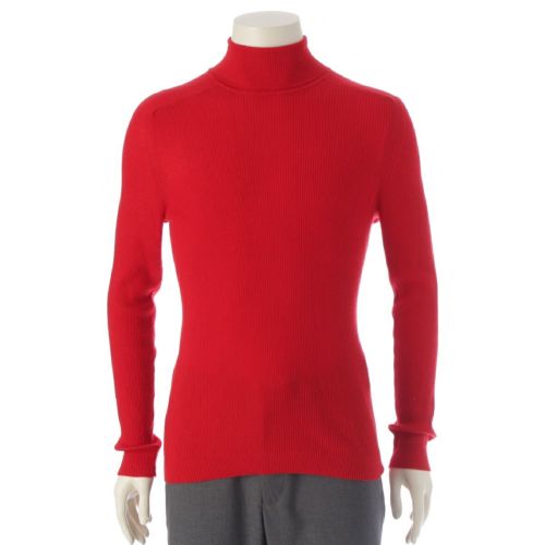 グッチ カシミヤ タートルネック リブニット セーター トップス 443035 レッド M
