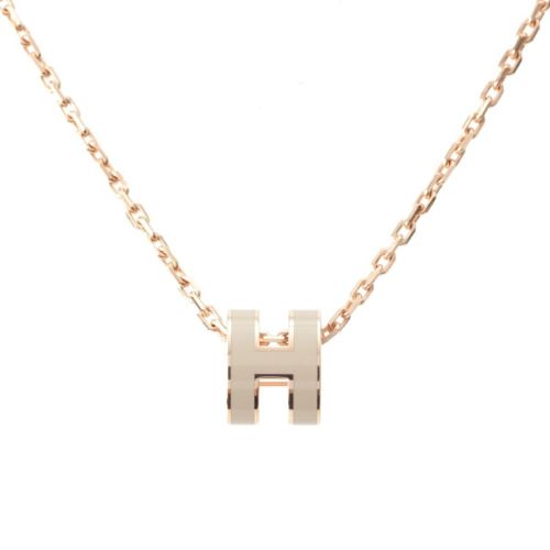 エルメス ミニポップアッシュ マロングラッセ ネックレス アクセサリー ローズゴールド