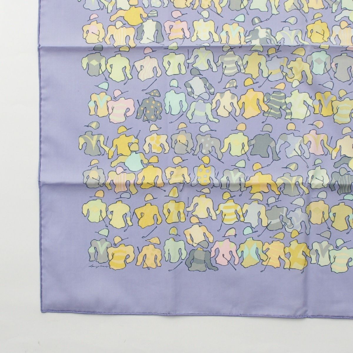 エルメス カレ70 コットン LES CHEVAUX SE RENDENT AU DEPART スカーフ