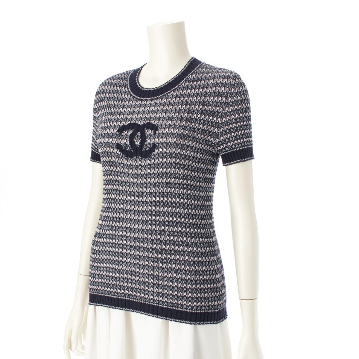 シャネル 20P コットン ココマーク 半袖 サマー ニット トップス