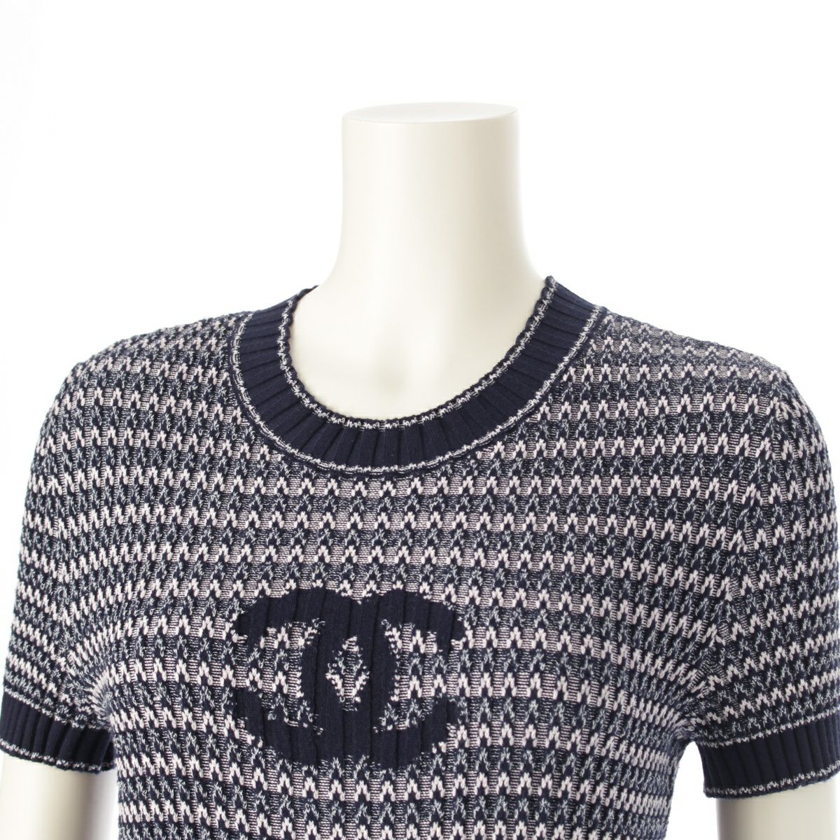 シャネル 20P コットン ココマーク 半袖 サマー ニット トップス