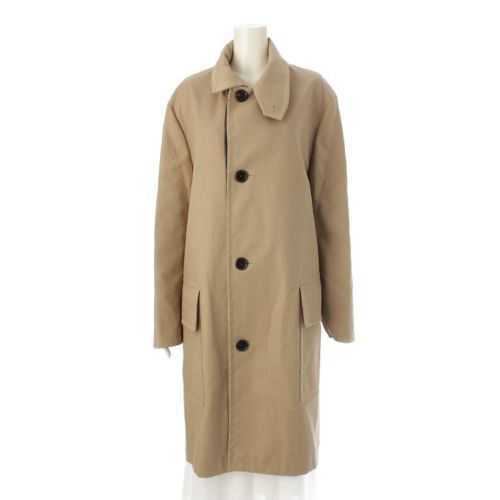 エルメス 20AW レザー コットン トレンチコート アウター ベージュ 46