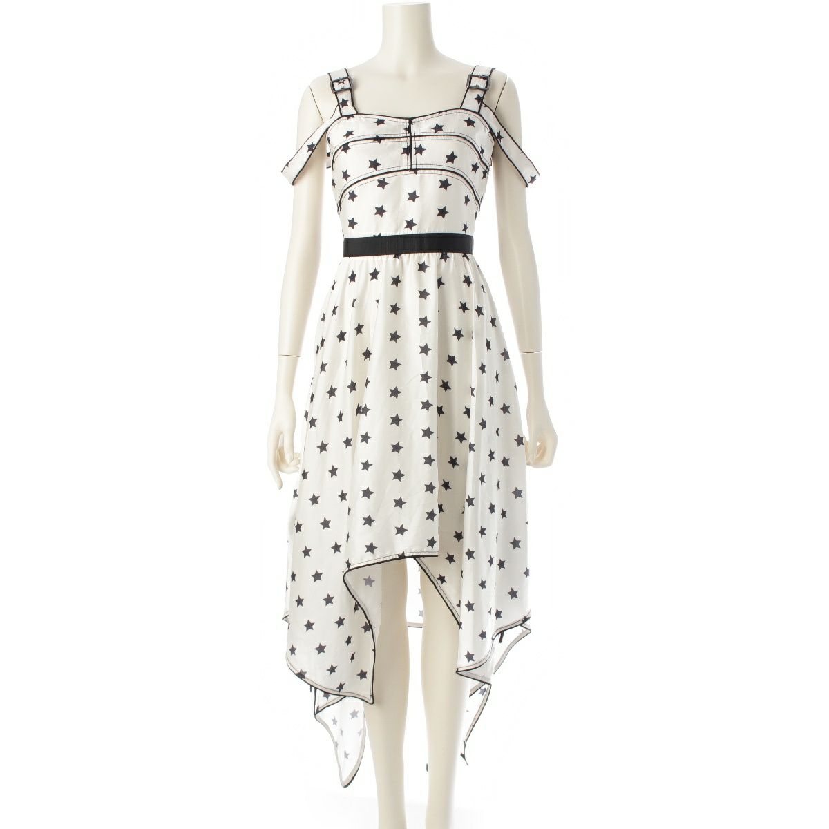 セルフポートレート Printed Star Handkerchief 星柄 スター ドレス ワンピース SP17-104 ホワイト UK6 US2