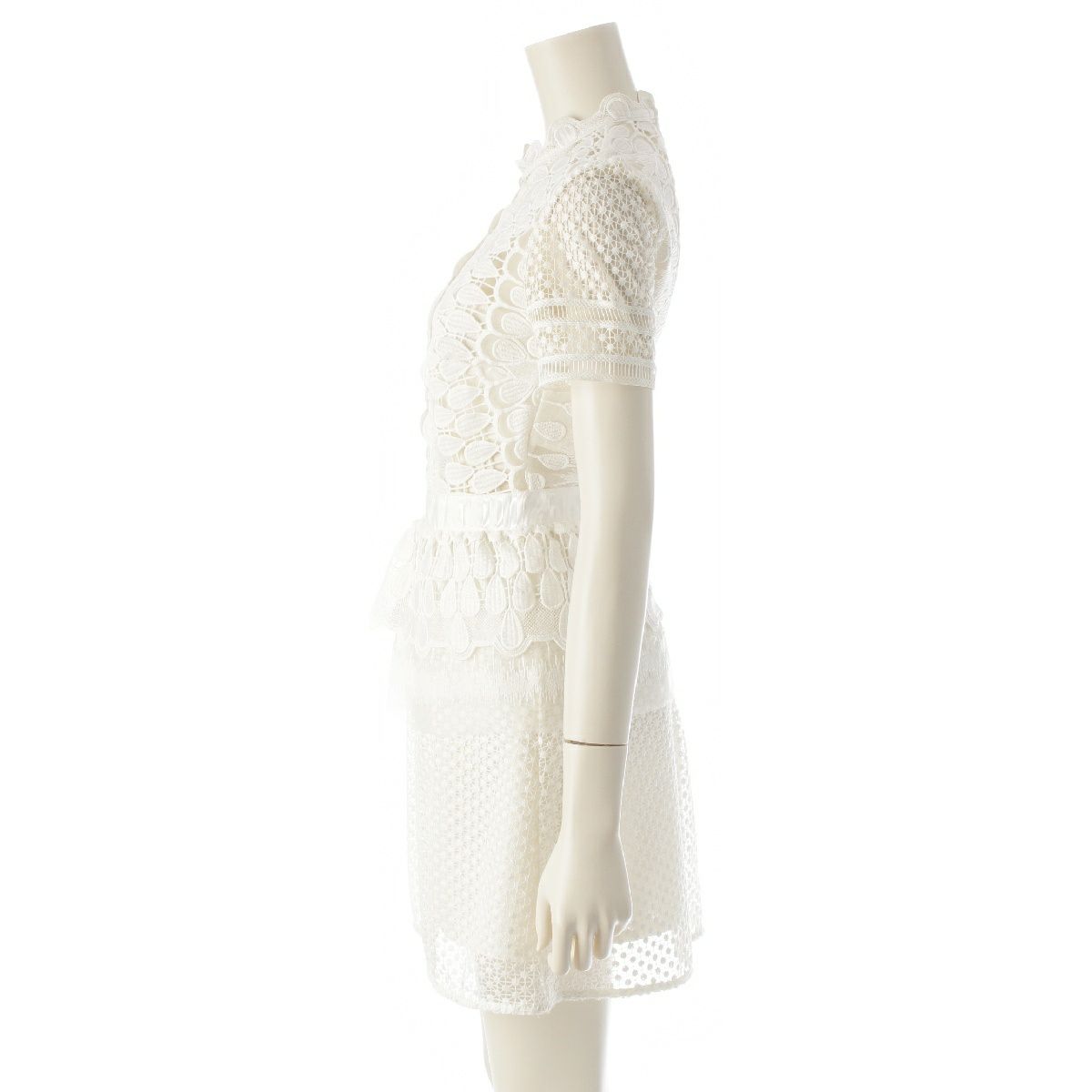 セルフポートレート レース ミニ丈 半袖 ドレス ワンピース SP8-027