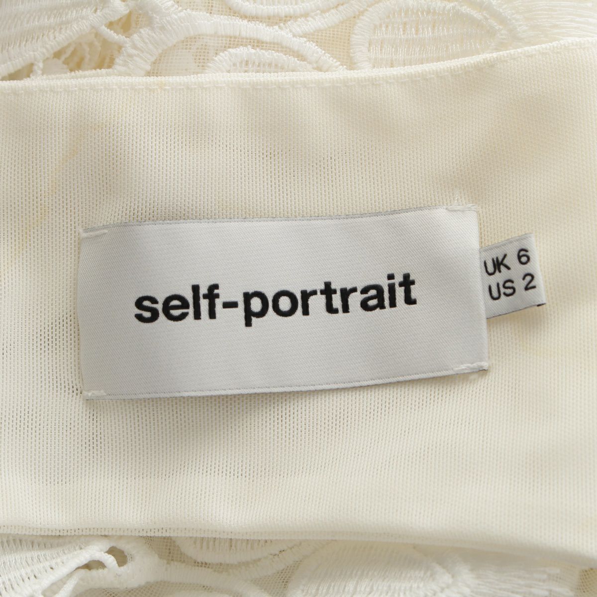 セルフポートレート レース ミニ丈 半袖 ドレス ワンピース SP8-027