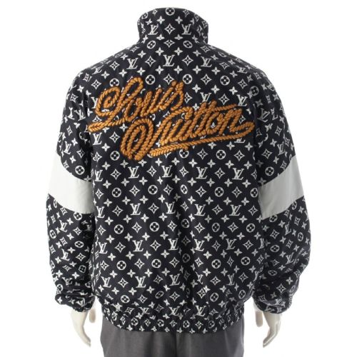 ルイヴィトン 24AW モノグラムプリント トラック ナイロンジャケット アウター ネイビー 50