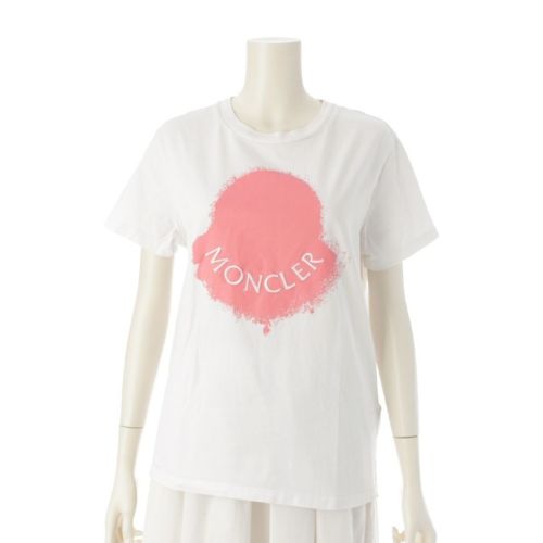 モンクレール 21年 コットン 半袖Tシャツ カットソー トップス H10938C00014 ホワイト L