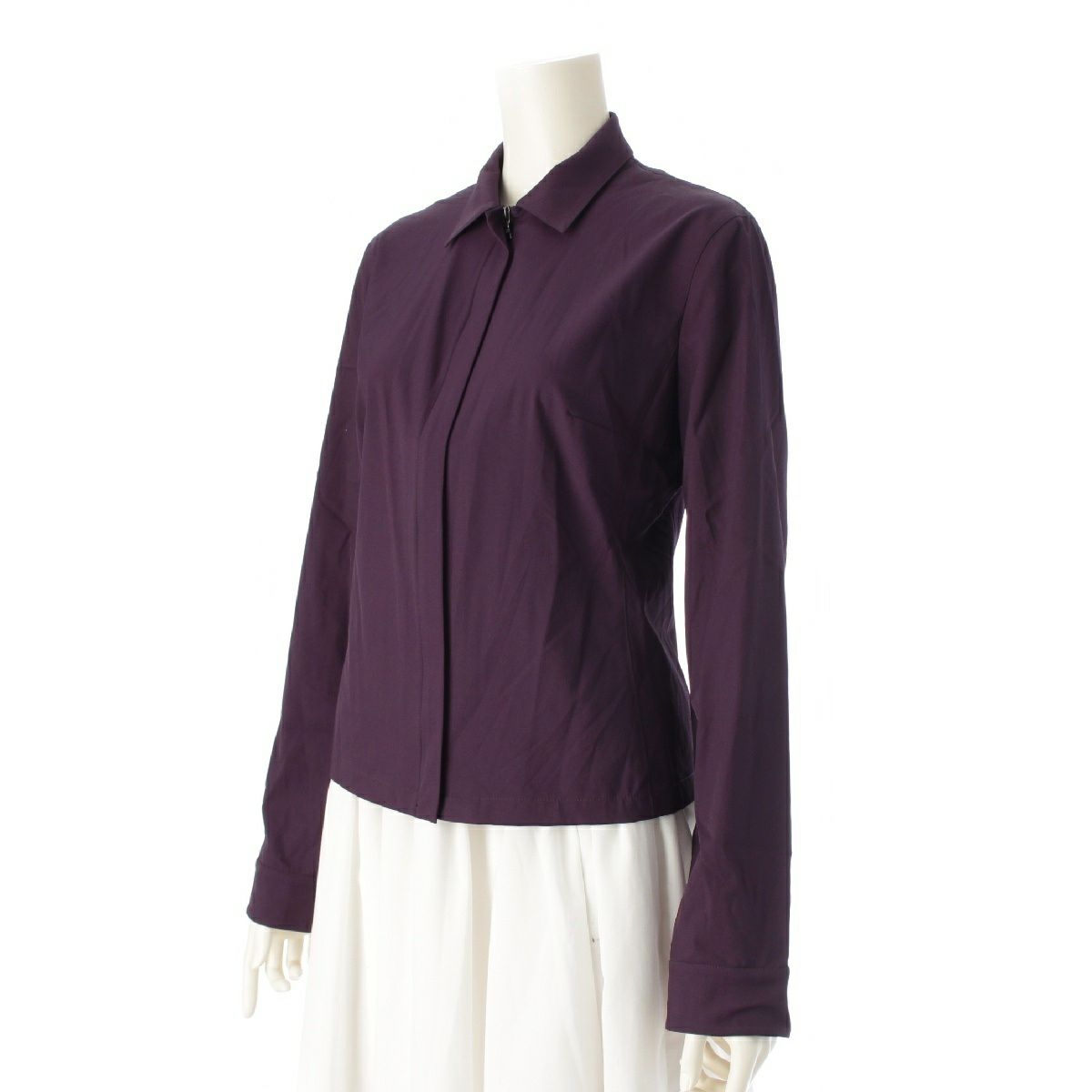 プラダスポーツ ナイロン フロントジップ ロゴパッチ シャツ