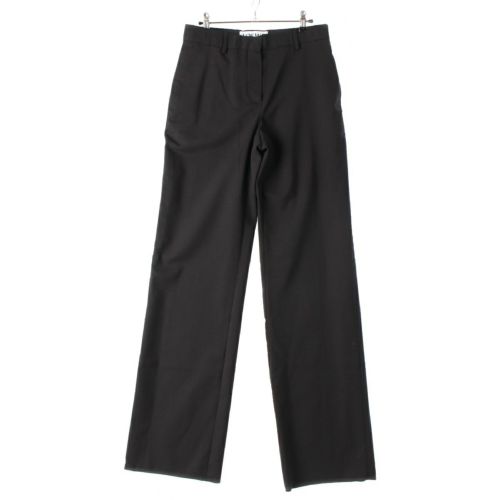 ロエベ ウール ストレート スラックス パンツ Q825331X06 ブラック 38