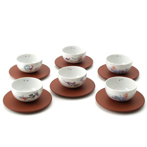 マイセン Arabian Nigthts アラビアンナイト 磁器 茶器 湯呑 ソーサー 6客セット 骨董品 食器 ホワイト