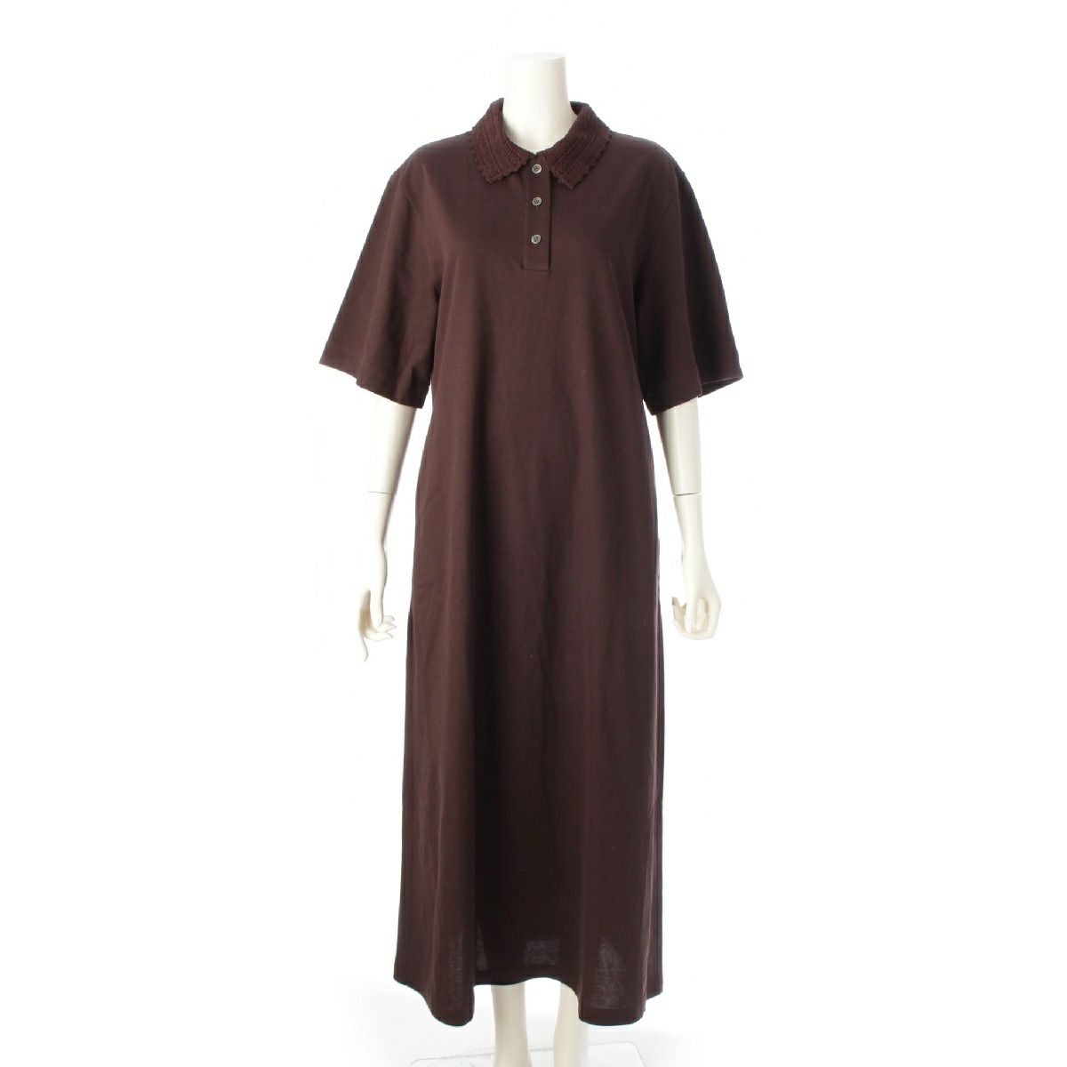 エブール コットン クロシェパーツカノコ ポロ ロング