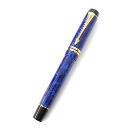 パーカー DUOFOLD デュオフォールド ペン先K18 万年筆 文房具 筆記用具 750 ラピスブルー