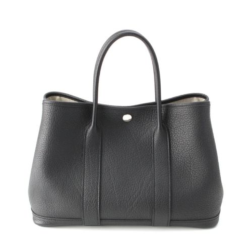 エルメス Z刻 ガーデンパーティ TPM 30 ネゴンダ シルバー金具 ハンドバッグ ブラック