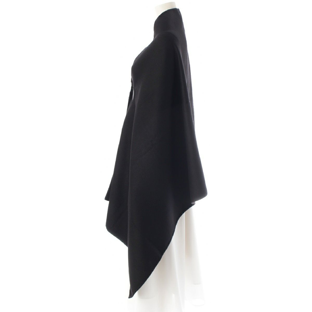 エルメス カシミヤ ダブルフェイス ケープ ポンチョ アウター ブラック