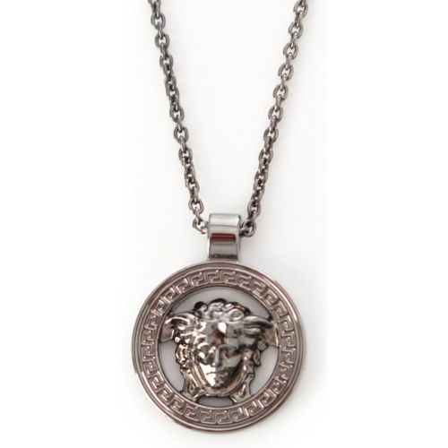 ヴェルサーチェ 95 メドゥーサ グレカ ペンダント ネックレス メタリック アクセサリー シルバー