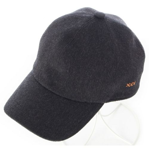 エルメネジルド ゼニア カシミヤ ベースボール キャップ 帽子 ブラック L