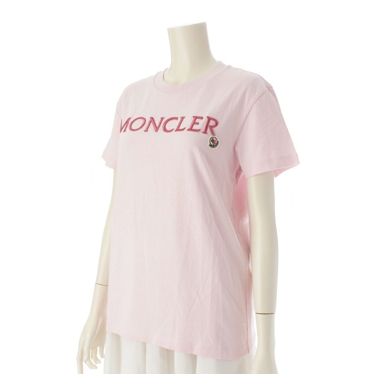 モンクレール 23年 MAGLIA MANICHE コットン ロゴ 半袖Tシャツ
