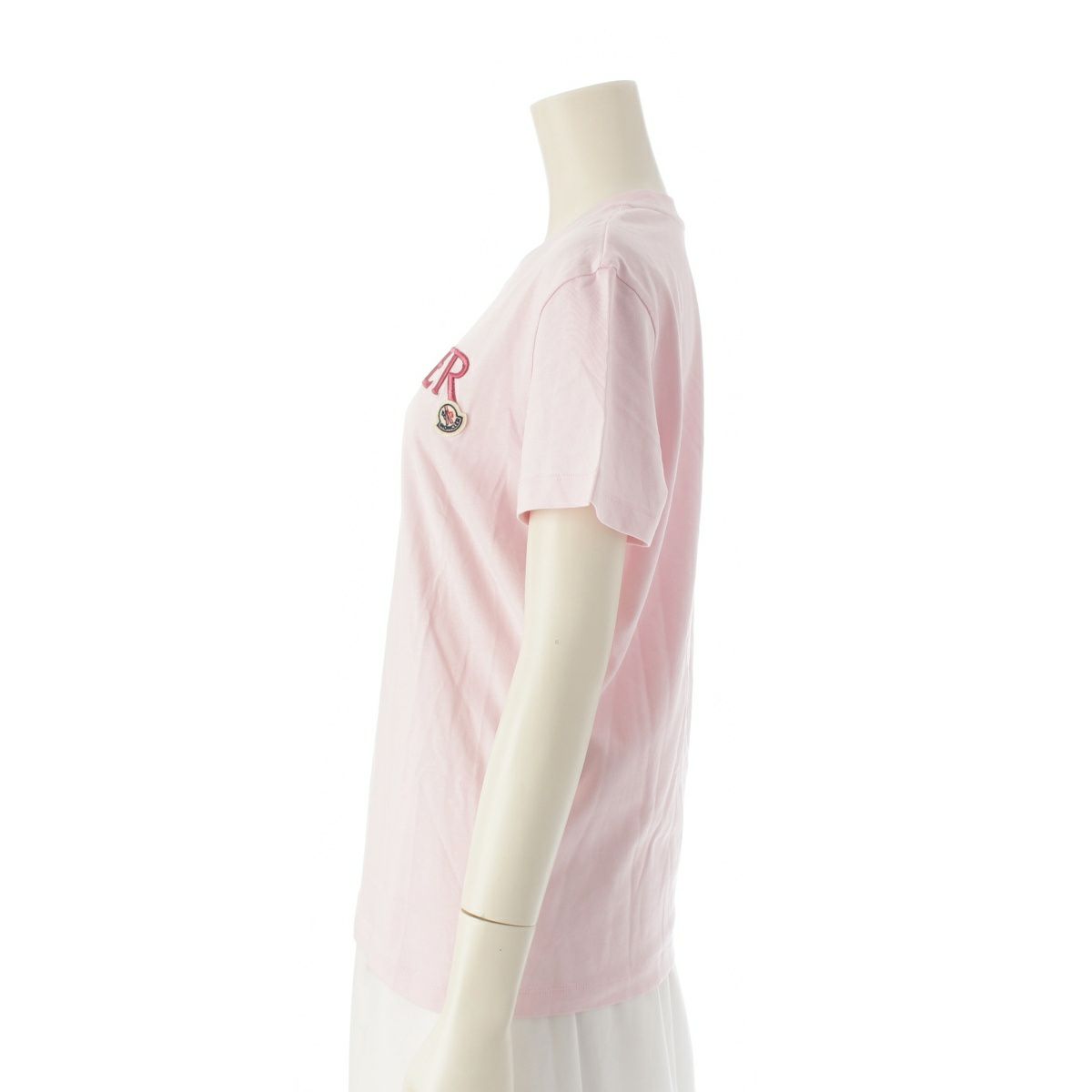 モンクレール 23年 MAGLIA MANICHE コットン ロゴ 半袖Tシャツ