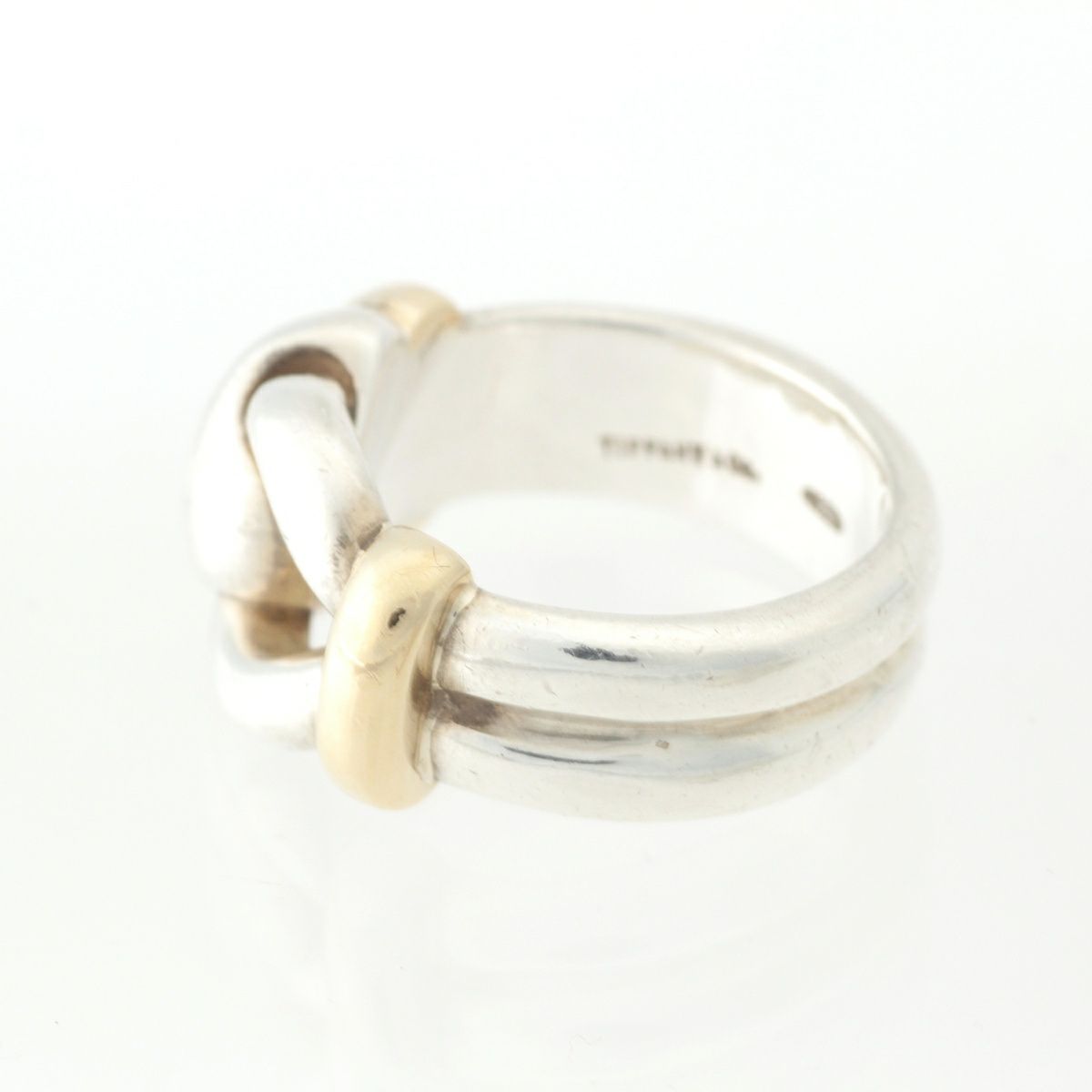 ティファニー SV925 K18 ヴィンテージ ワイド ノット リング 指輪