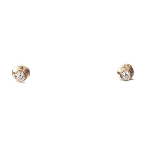 カルティエ ダムール SM K18PG ダイヤ ピアス Au750 B8301406 ピンクゴールド 4.5mm 1.4g
