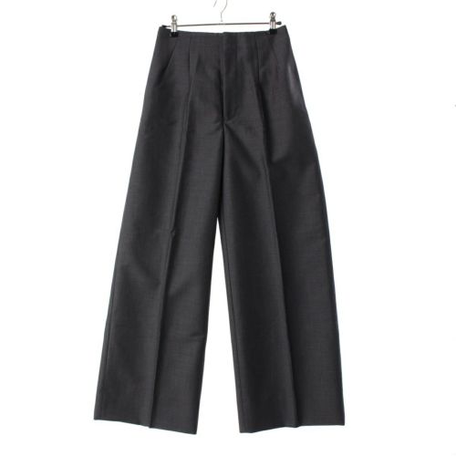 ドゥロワー 23SS モヘア×ウール センタープレス ワイドスラックス パンツ ボトムス 6514-236-1294 グレー 34