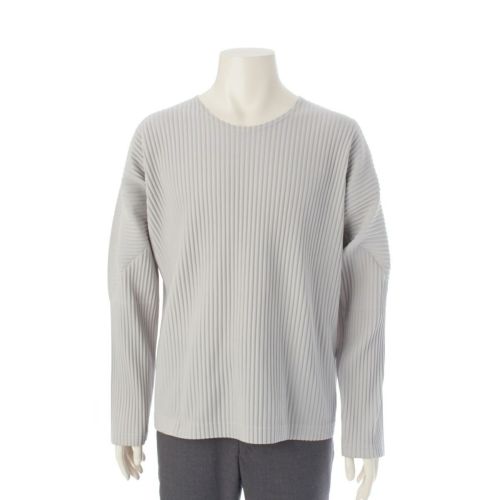 オム プリッセ イッセイミヤケ プリーツ クルーネック 長袖Ｔシャツ カットソー HP78-JK021 グレー 3