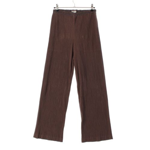 イッセイミヤケ プリーツ ストレート パンツ ボトムス IM14FA903 ブラウン 0