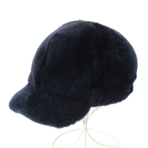 マルニ ヌートリア コットン ファー レーヨン ハット キャスケット 帽子 キャップ 25TC0010Y0116 ネイビー M