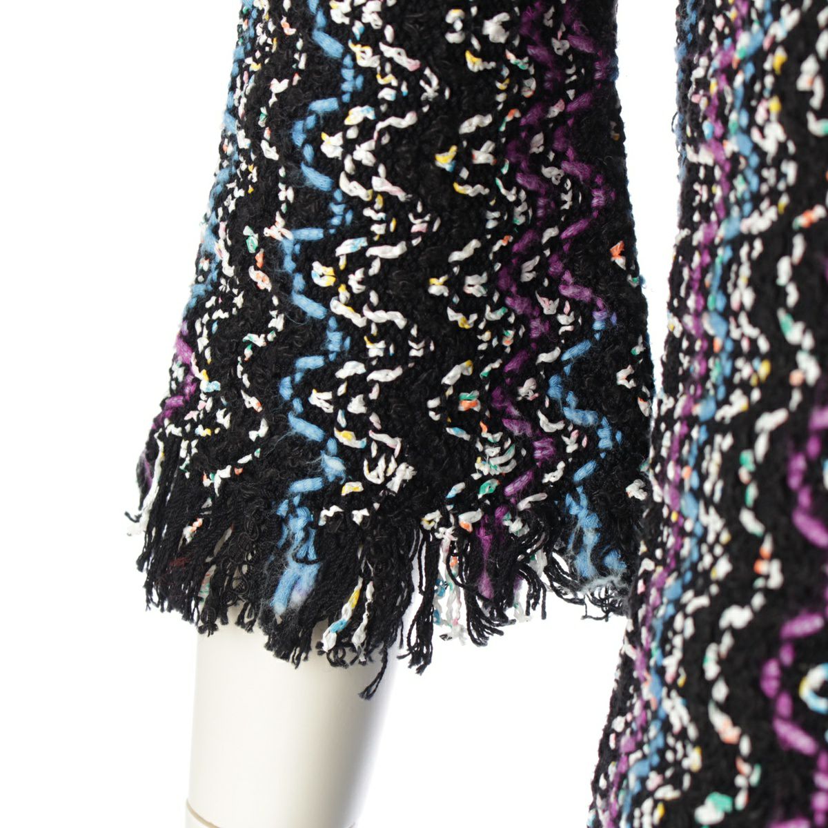 シャネル 21年 コットン ツイード ココボタン ワンピース ドレス  