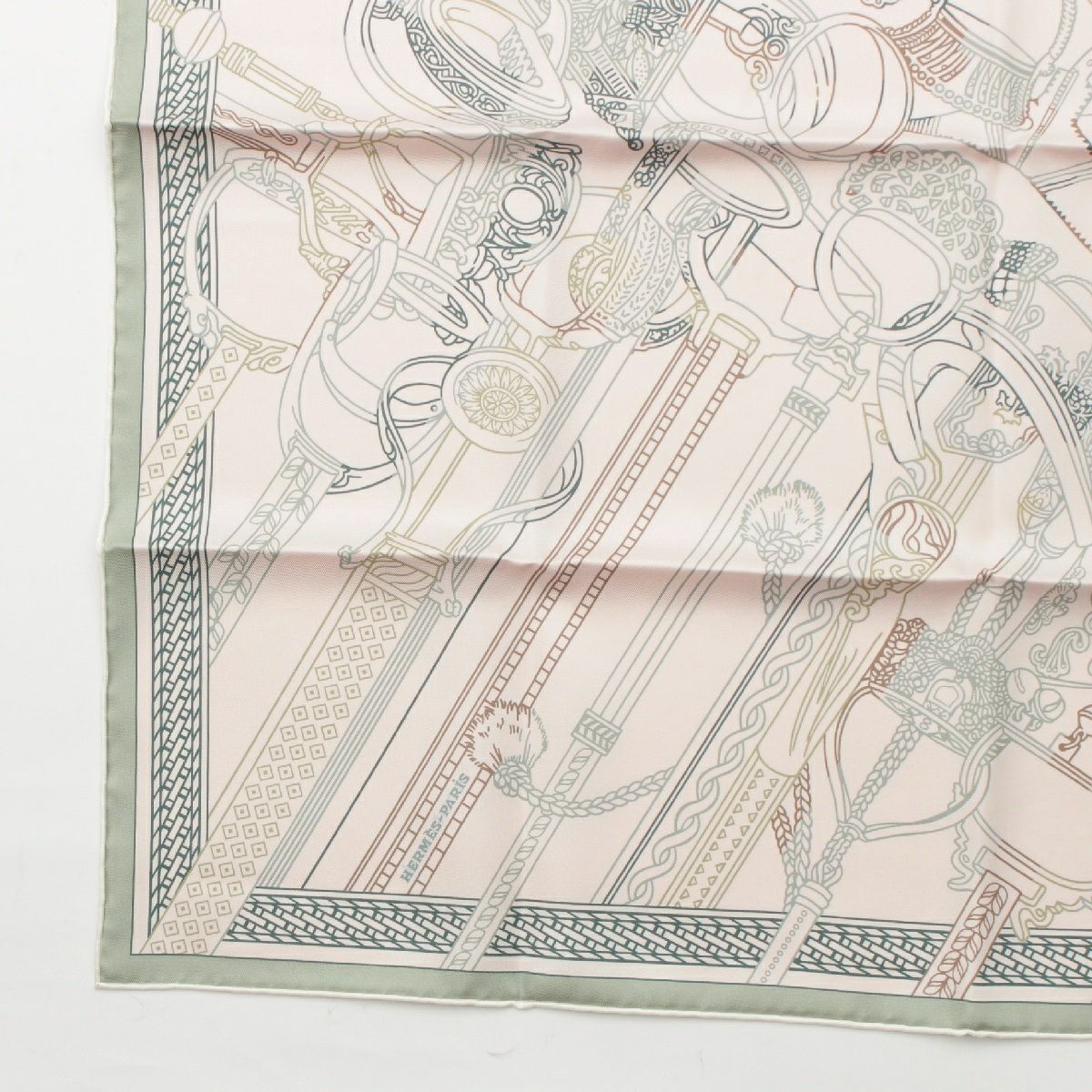 エルメス カレ70 シルク ダブルフェイス CONCOURS D'ETRIERS REMIX