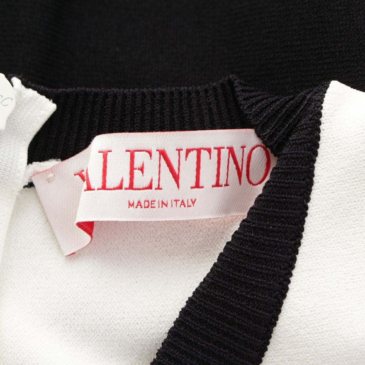 VALENTINO ワンピース 2B3KD09R7RM VALENTINO - ヴァレンティノ 22年 レーヨン ロゴチェーン ニット