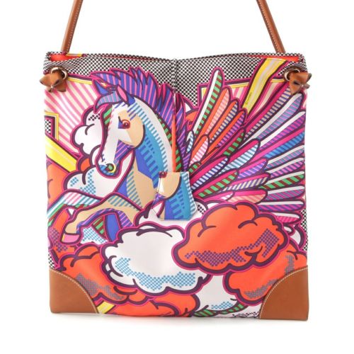 エルメス T刻 シルキーシティ PM ペガサス ポップ ショルダーバッグ マルチカラー