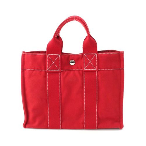 エルメス フールトゥ PM キャンバス ハンドバッグ レッド
