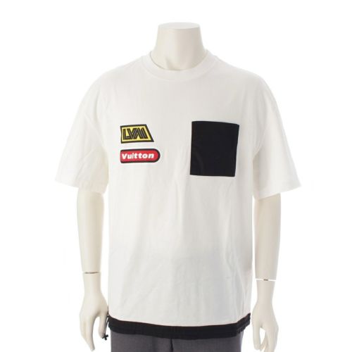 ルイヴィトン 23SS コットン ハイブリット クルーネック ドローコード 半袖Ｔシャツ カットソー RM232M NPG HPY10W ホワイト M