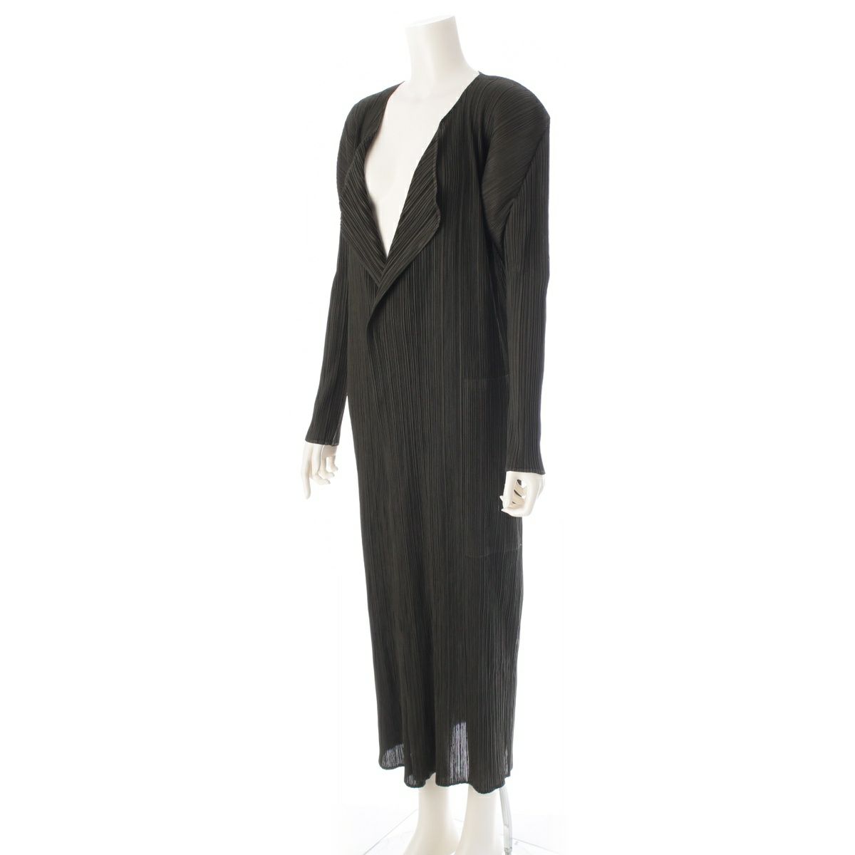 PLEATS PLEASE! ロングカーディガン　サイズ2　イッセイミヤケ ISSEY MIYAKE イッセイミヤケ PLEATS PLEASE ロングカーディガン