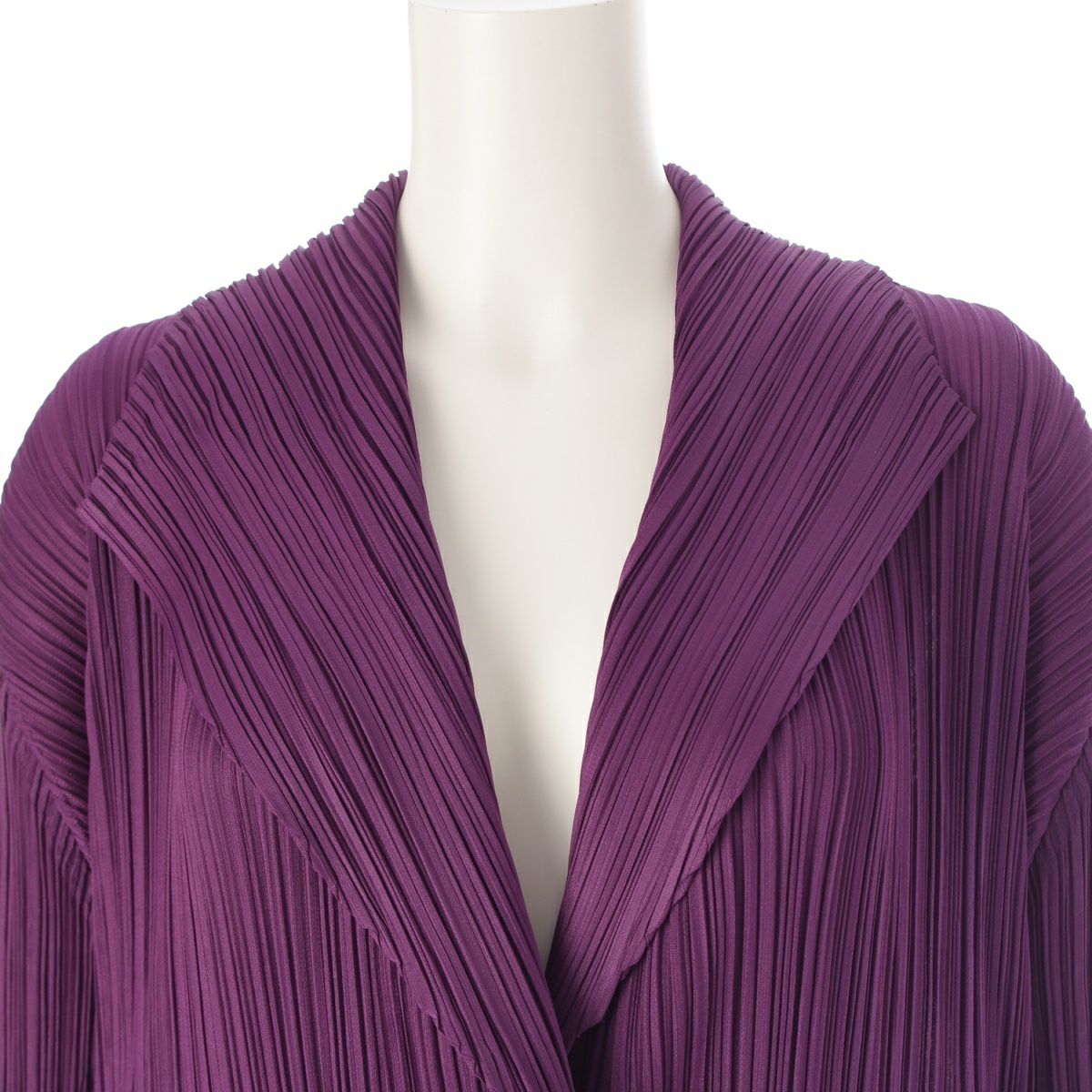 プリーツプリーズ イッセイミヤケ ロング コート PP73-JA224 パープル