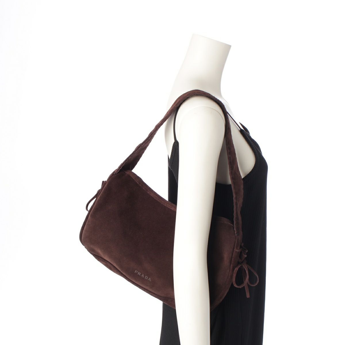 【日本未入荷☆】プラダ ショルダーバッグ スエード ブラウン Prada スエード ショルダーバッグ | ブラウン | FARFETCH JP