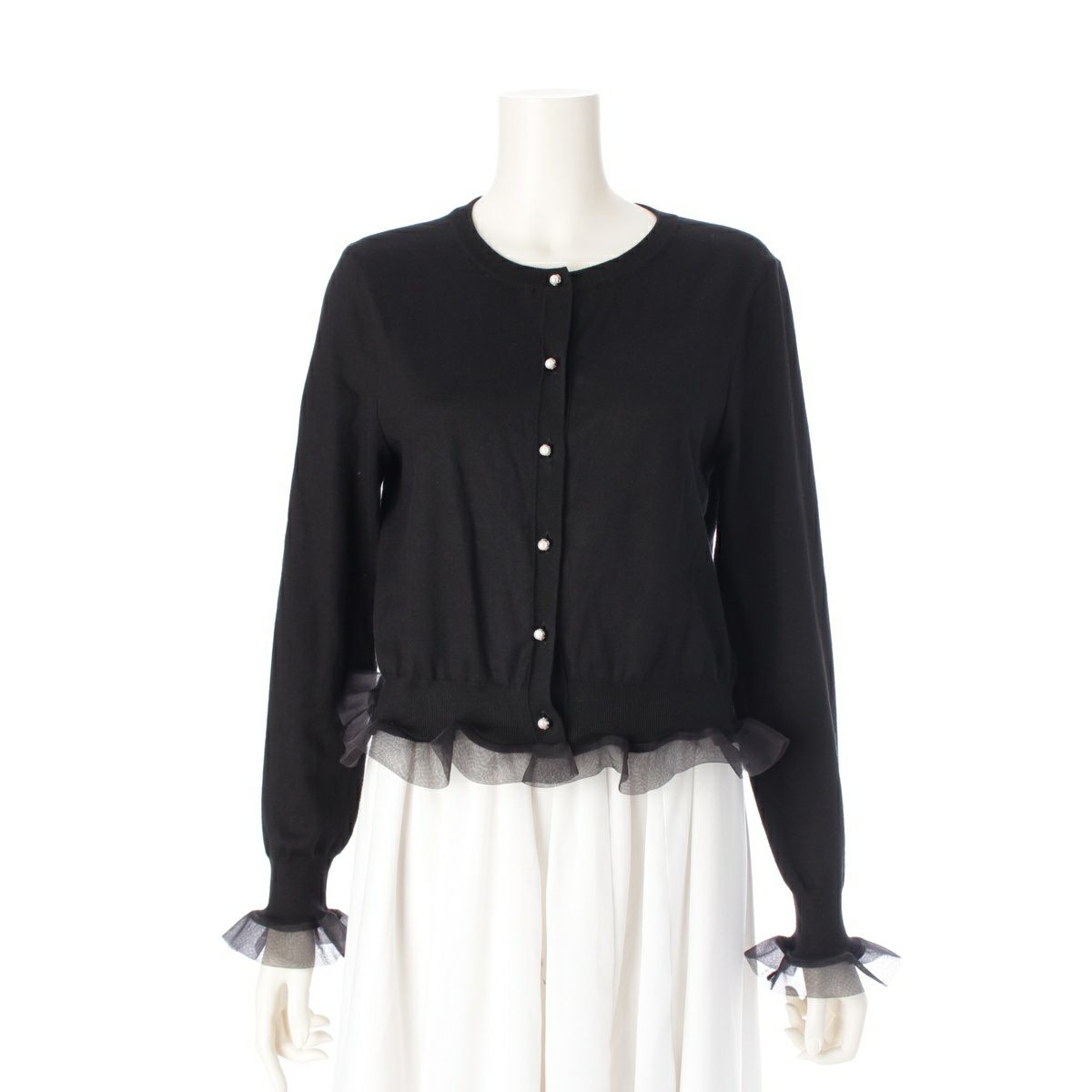 美品◇FOXEY フォクシー 37170-KAJFZ452TA カシミヤ シルク混 クルー  