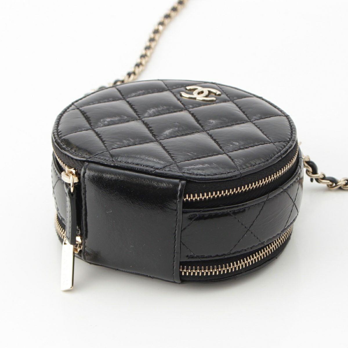 CHANEL シャイニー ショルダーバッグ AP2940 シャネル シャイニー ラムスキン ラウンド チェーン ココマーク