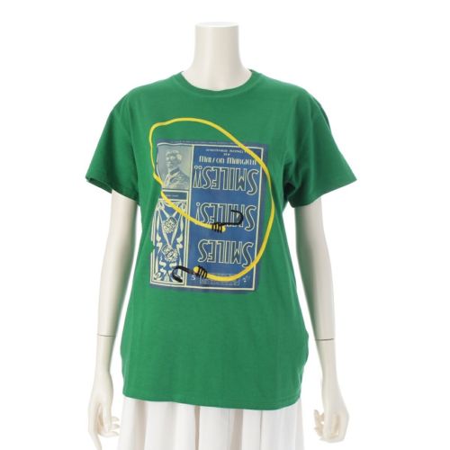 メゾンマルジェラ 22SS コットン プリントTシャツ 半袖 カットソー トップス グリーン S