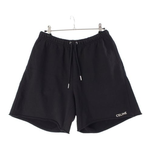 セリーヌ コットンフリース ロゴ ショート パンツ ボトムス 2Z063670Q ブラック M