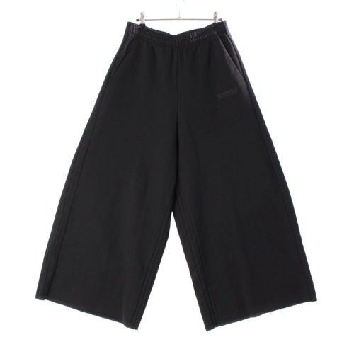 ヴェトモン コットン エンブロイダリー ロゴ ワイド スウェットパンツ ボトムス WA65SP110B ブラック M