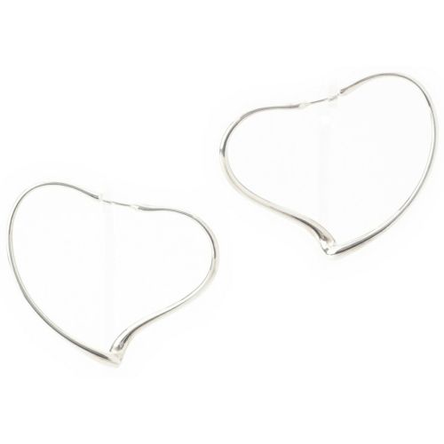 ティファニー エルサ・ペレッティ オープンハート フープ ピアス アクセサリー Ag925 シルバー 9.1g