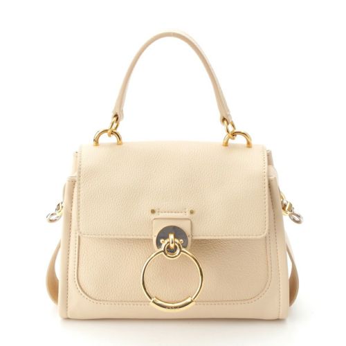 クロエ テス ミニ デイ レザー 2way ショルダー ハンドバッグ ベージュ