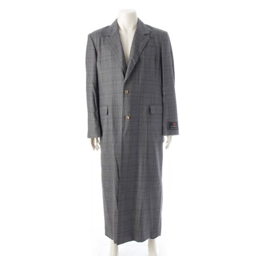doublet ダブレット 24SS ウール チェック マキシ ロング テーラードジャケット コート 24SS15JK63 グレー S