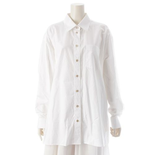 グッチ 24AW コットン バックログ エンブロイダリー ブラウス シャツ 759790 ホワイト 40